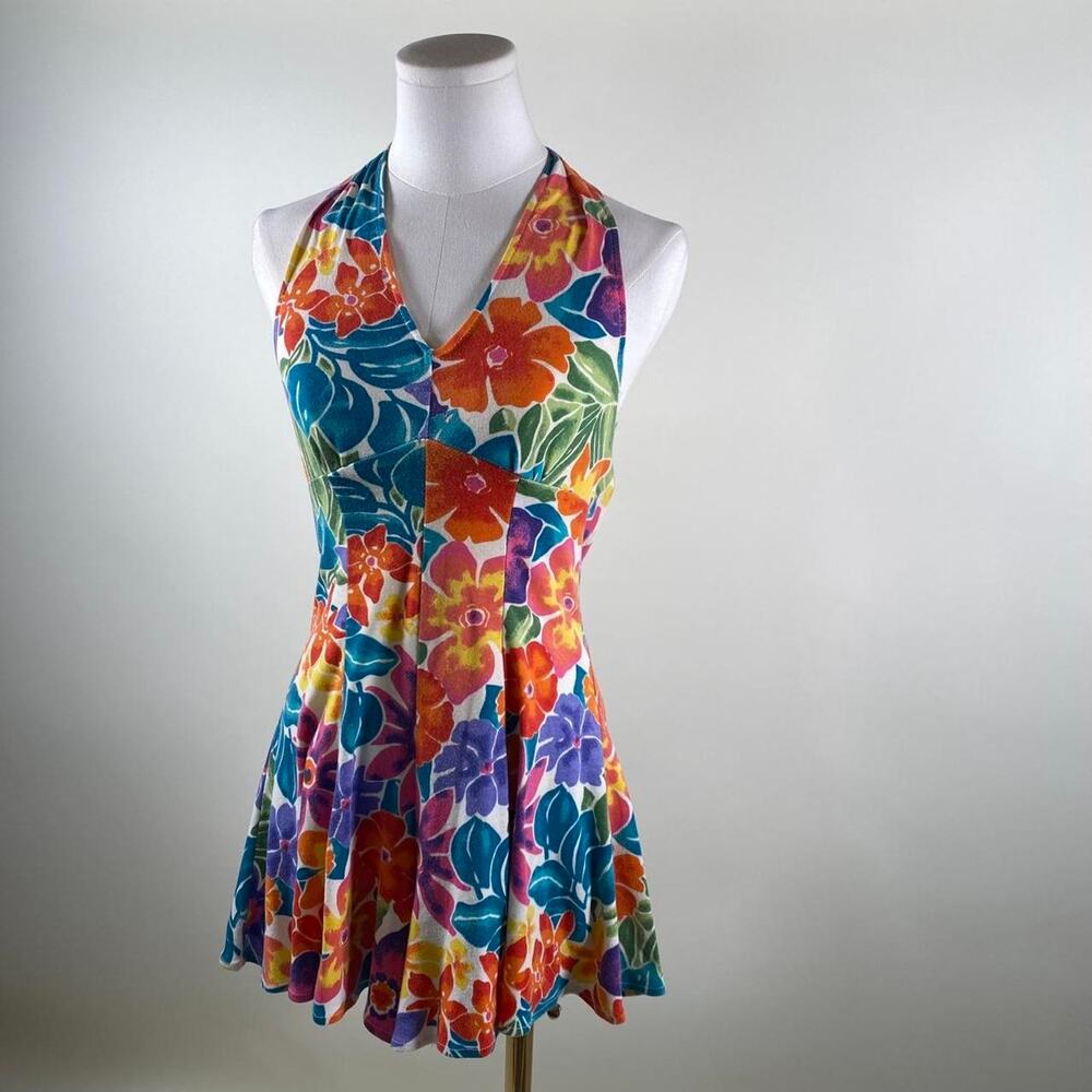 Vintage 80s  floral print romper